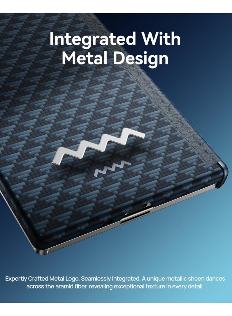 RAPTIC غطاء أراميد سكين برو لجهاز سامسونج جالاكسي زد فولد 7 [غطاء خلفي فقط] غطاء أراميد فايبر فائق النحافة 1500D [حماية المفصل] - بروفاوند - Image 4